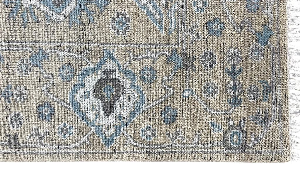Logan Hand Knotted Wool Rug Sand Beige