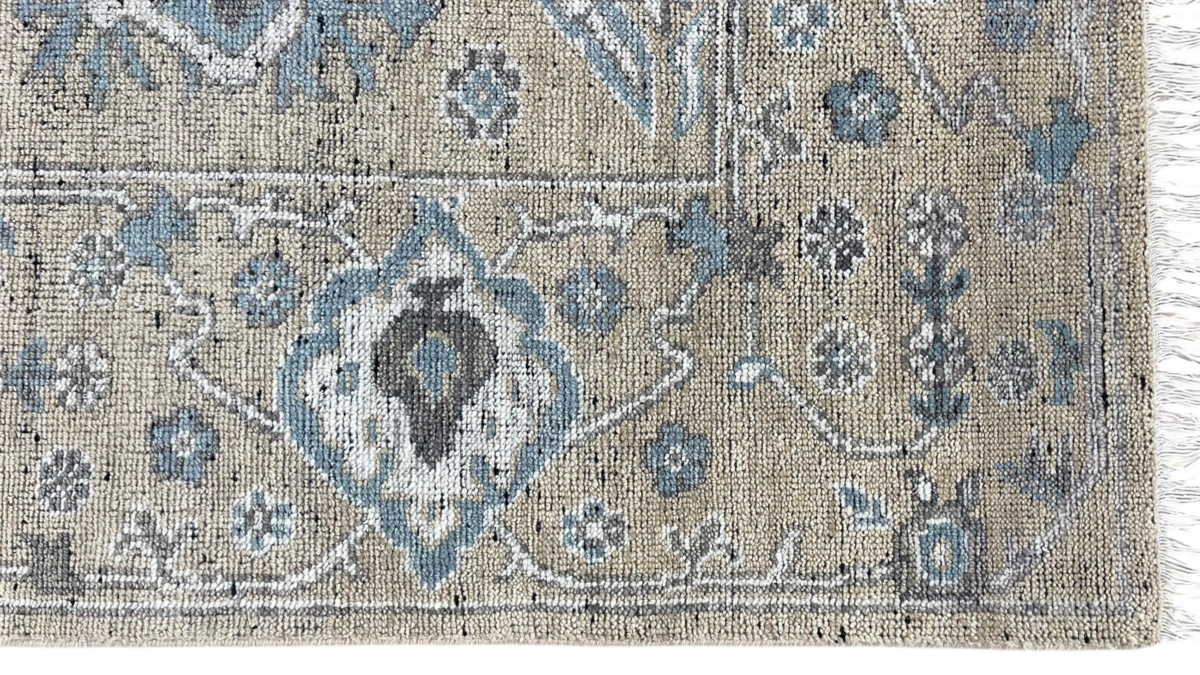Logan Hand Knotted Wool Rug Sand Beige