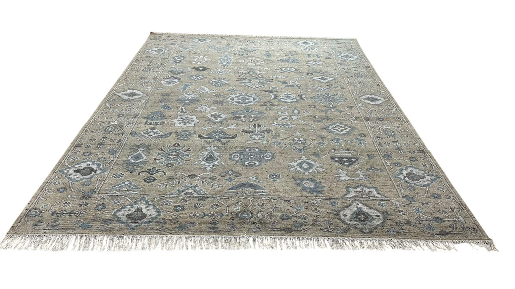 Logan Hand Knotted Wool Rug Sand Beige