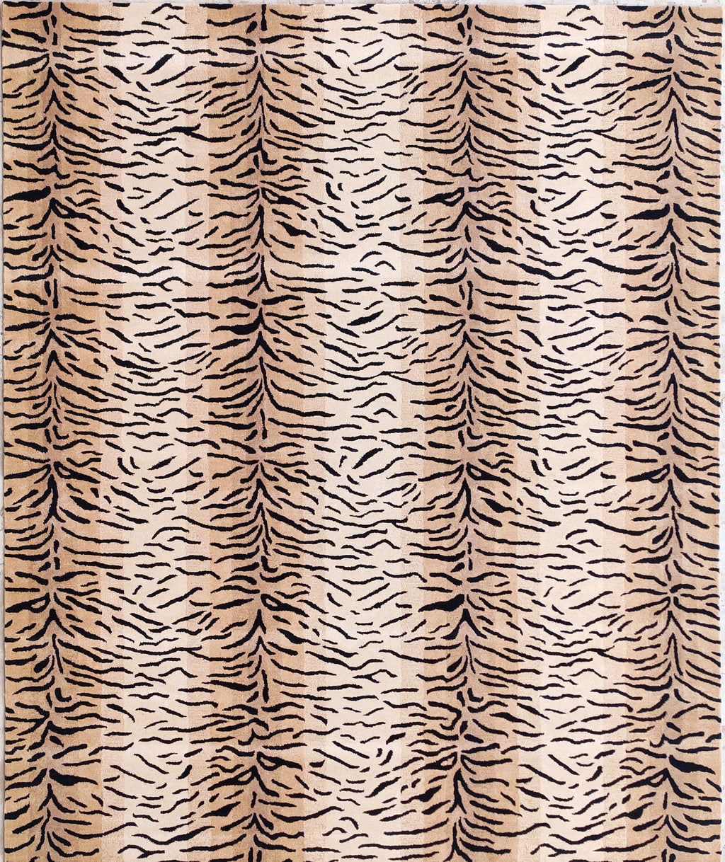 Lion Animal Sheersucker Hand Tufted Wool Rug Beige