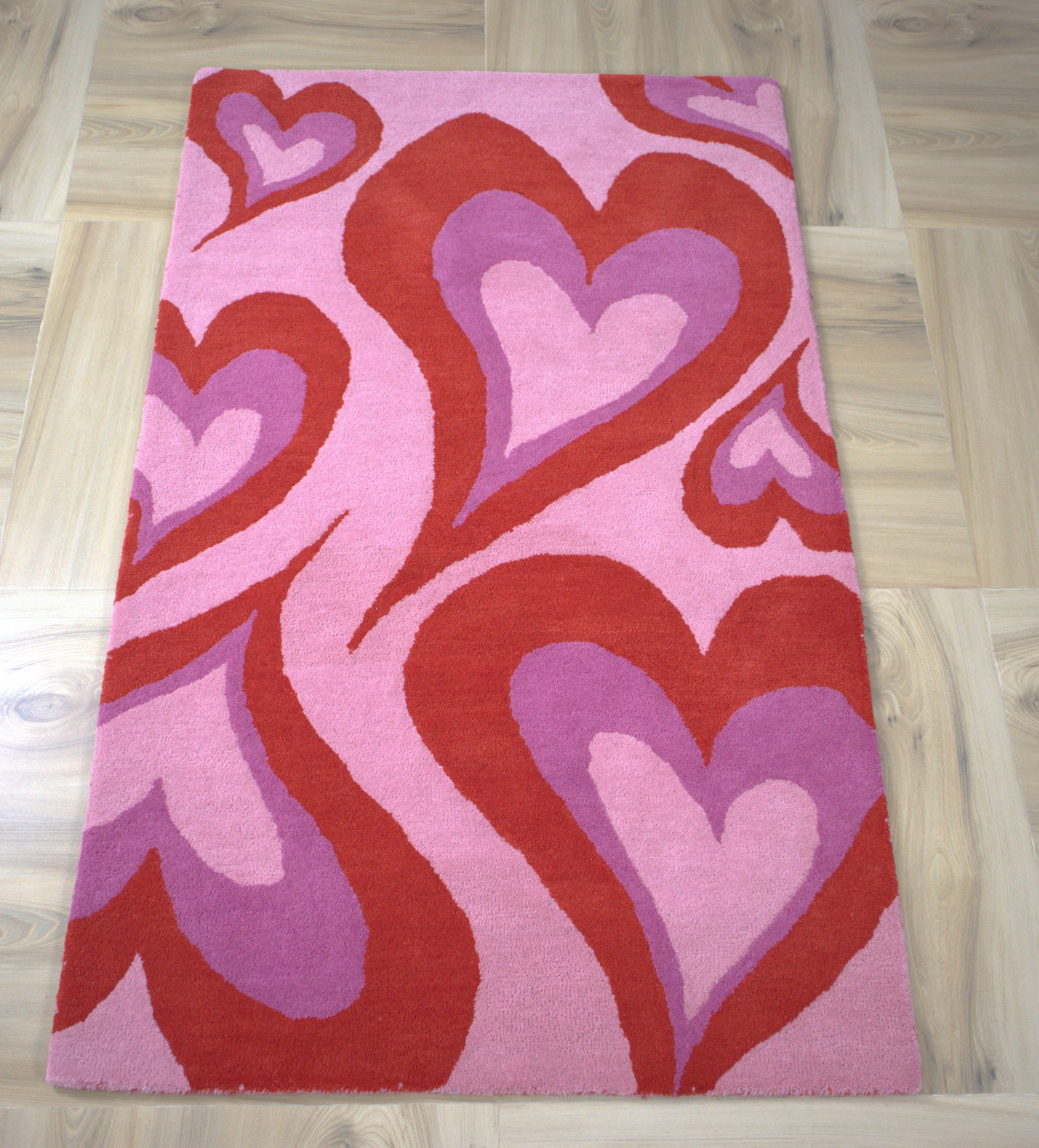 Sweetheart Heart Hand Tufted Wool Rug