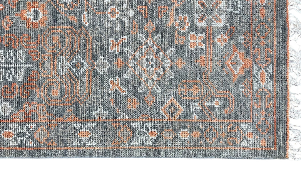 Mast Hand Knotted Wool Rug Charcoal Rust