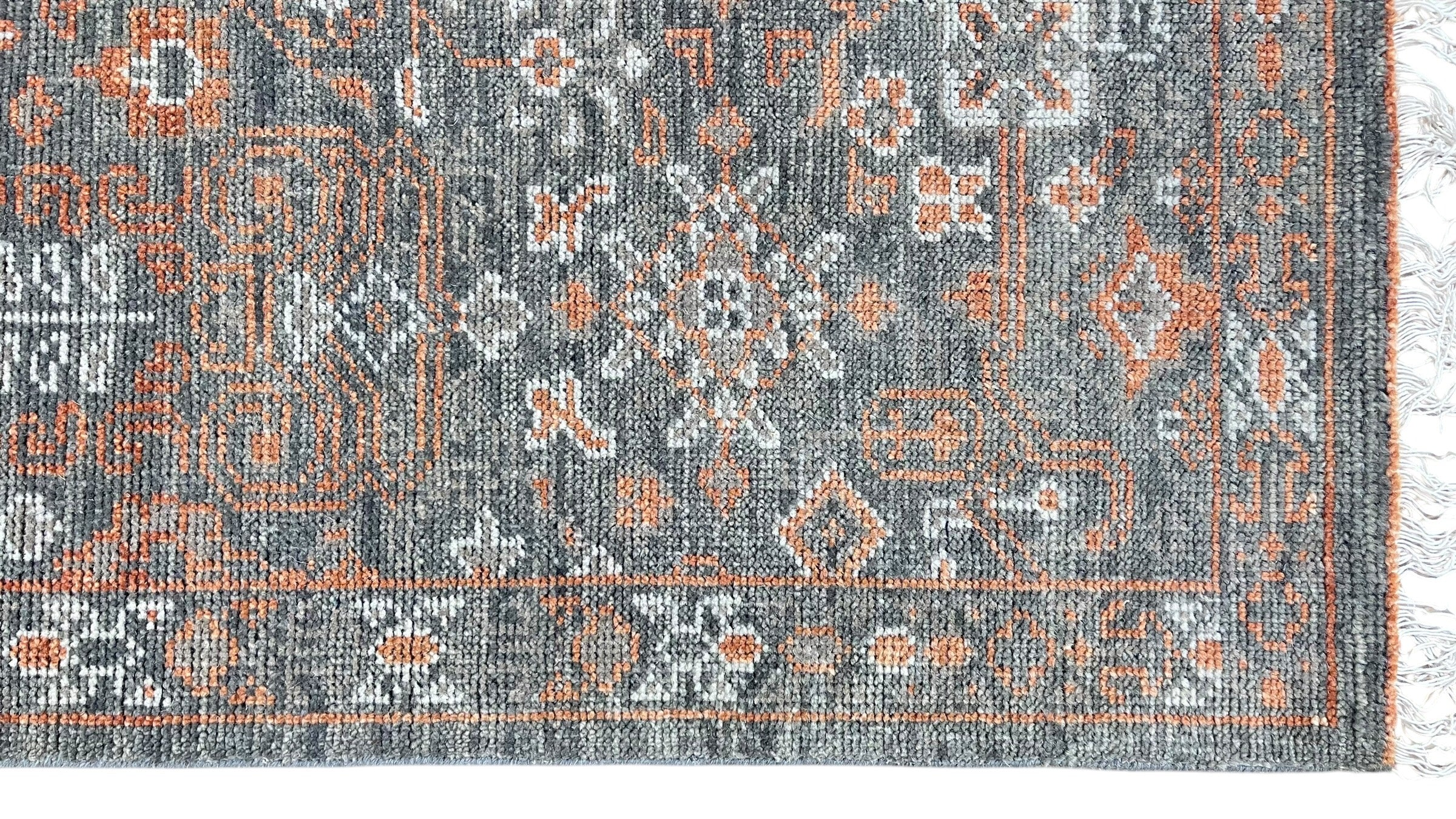 Mast Hand Knotted Wool Rug Charcoal Rust