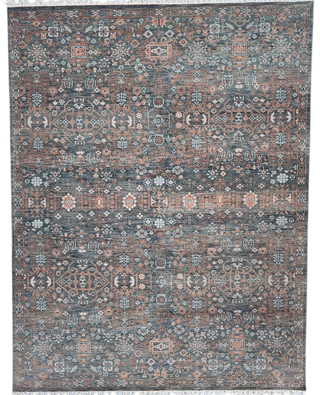 Mast Hand Knotted Wool Rug Charcoal Rust