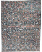 Mast Hand Knotted Wool Rug Charcoal Rust