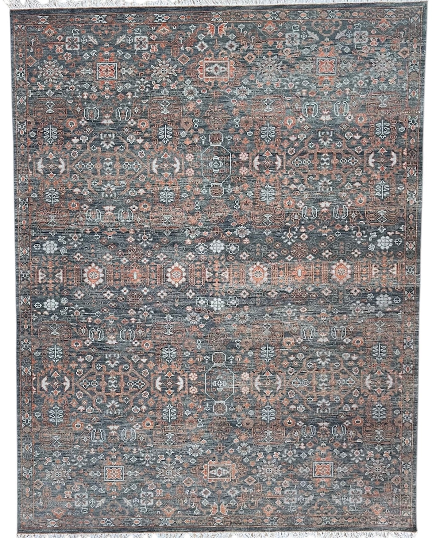 Mast Hand Knotted Wool Rug Charcoal Rust