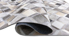 Moroccan Leather Hide Rug Grey Multicolor