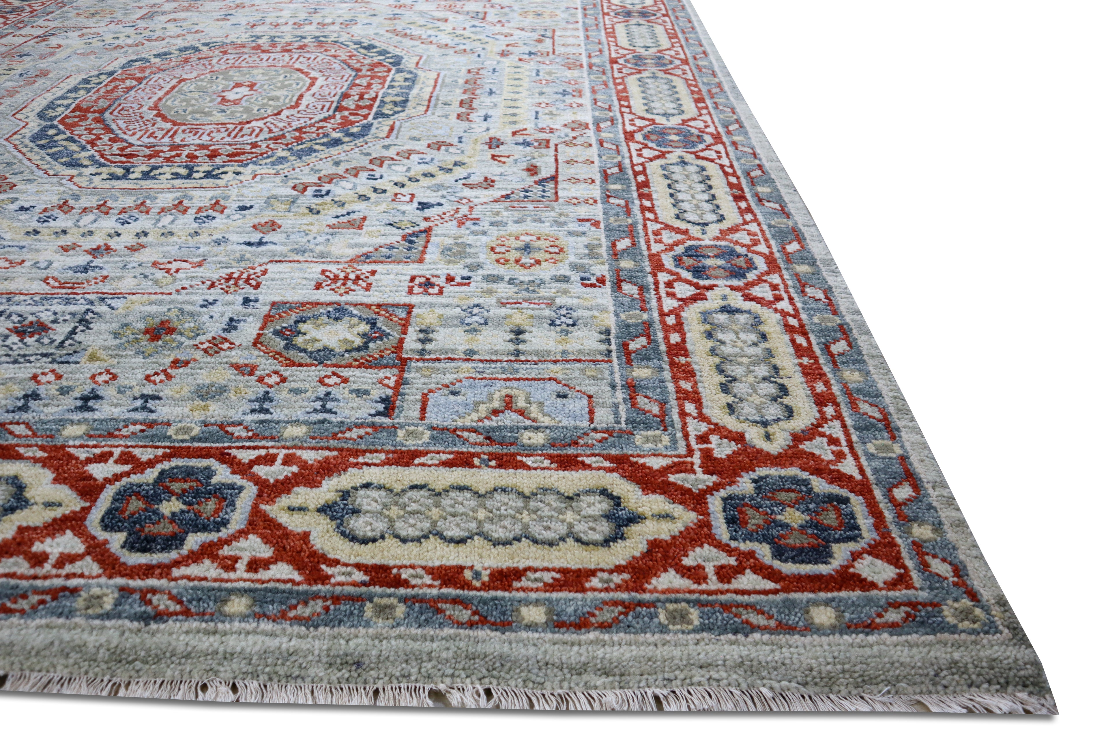 Muna Sherapi Gen Z Hand Knotted Wool Rug Blue