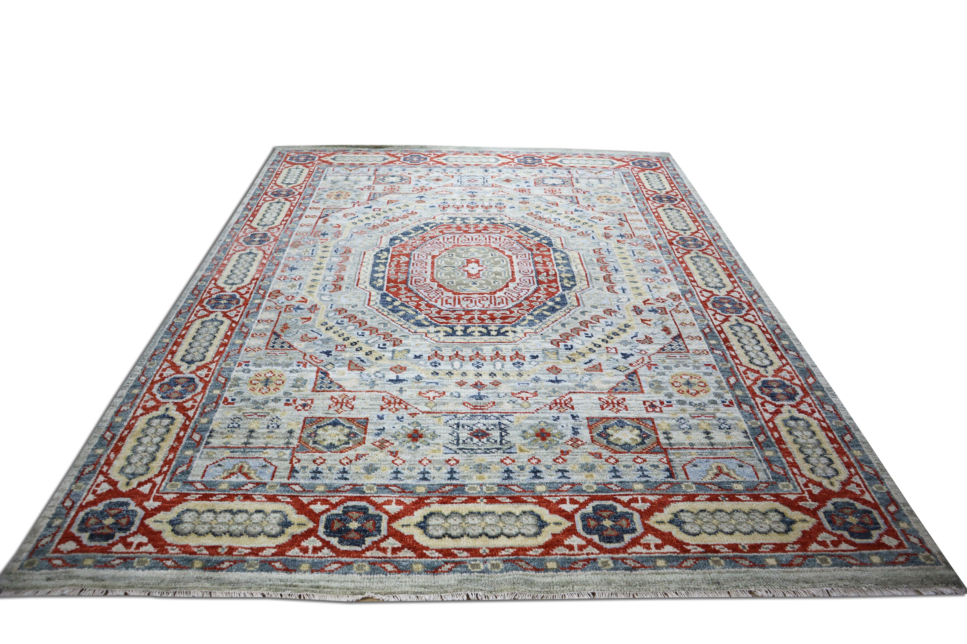 Muna Sherapi Gen Z Hand Knotted Wool Rug Blue