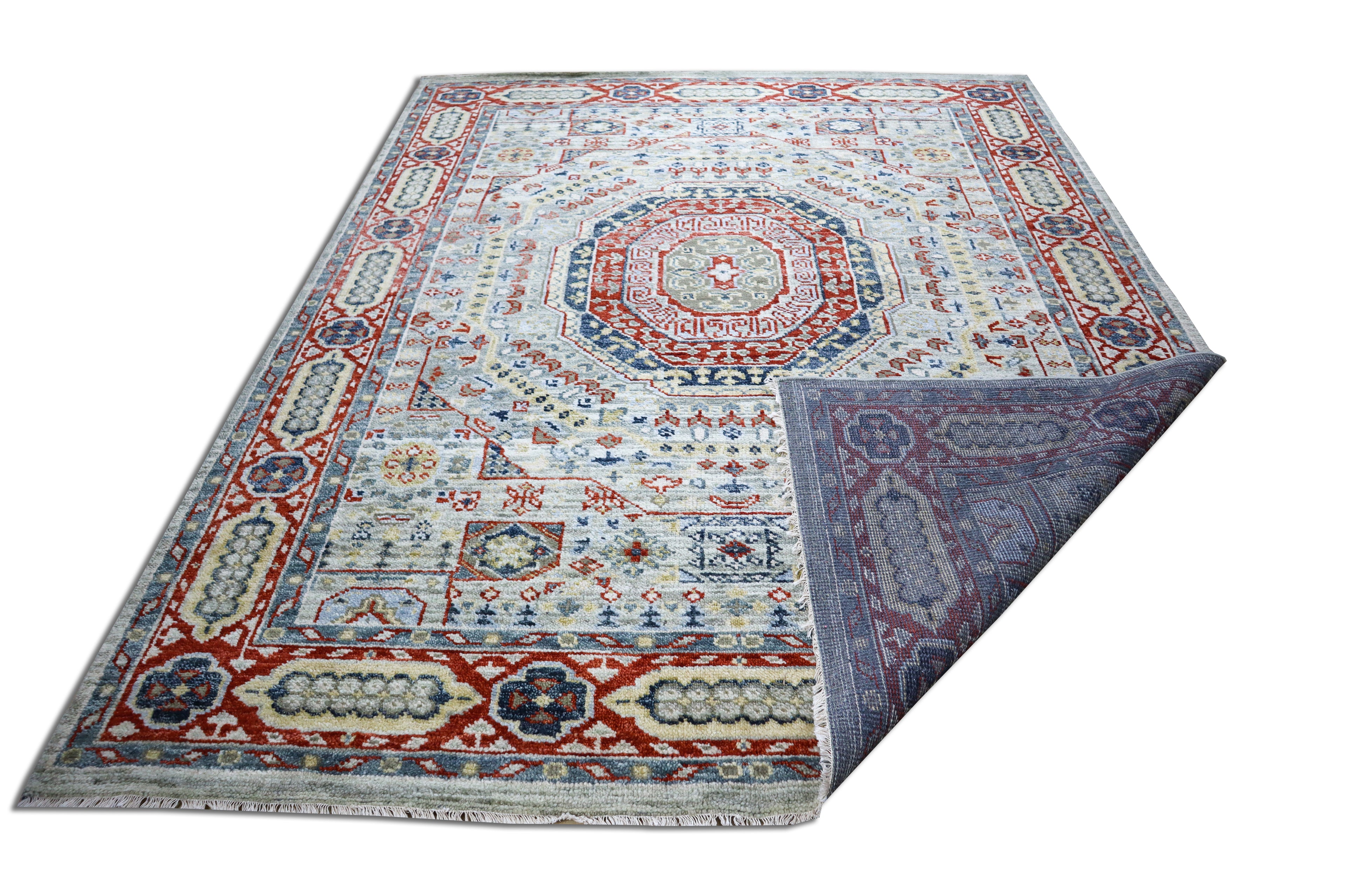 Muna Sherapi Gen Z Hand Knotted Wool Rug Blue