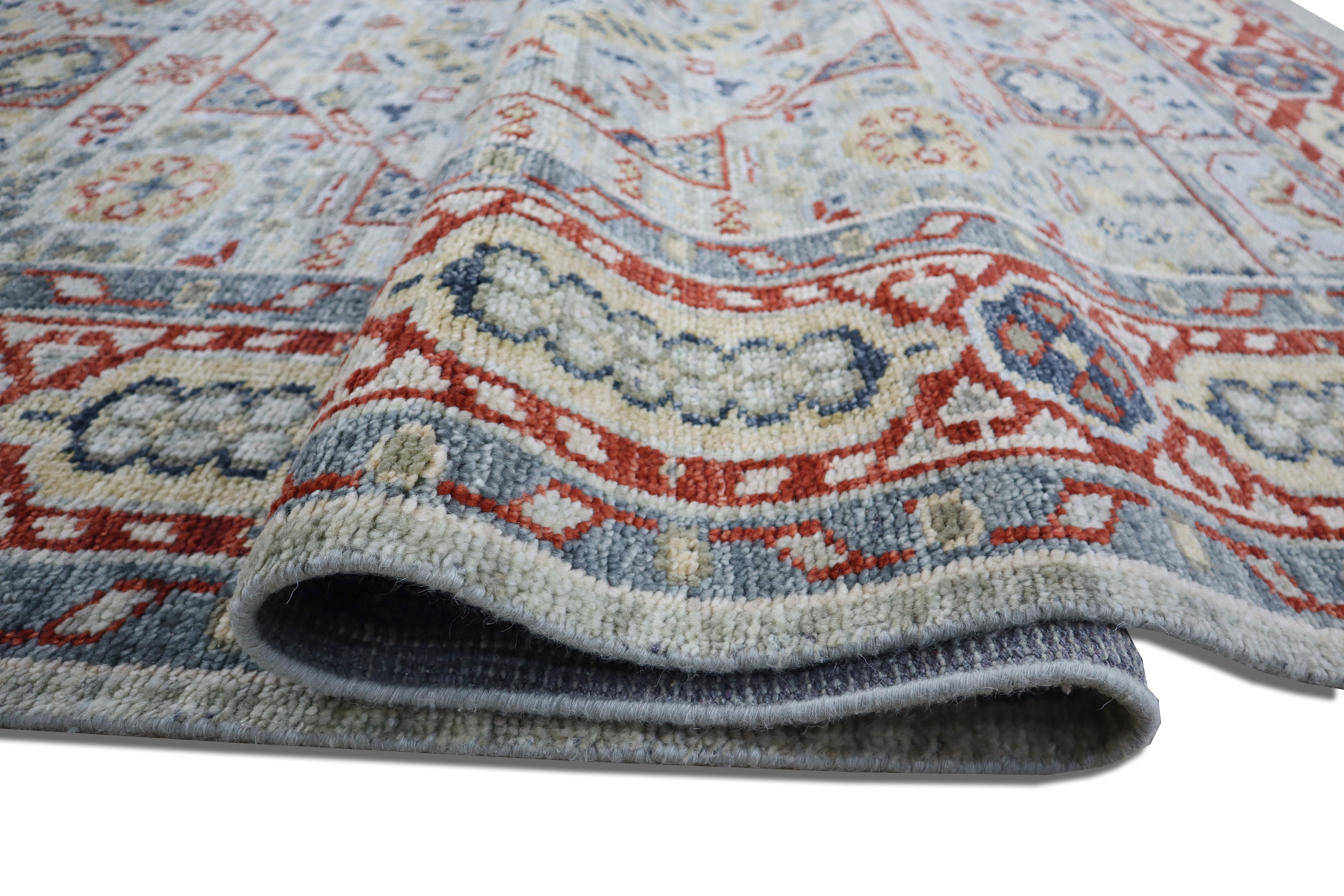 Muna Sherapi Gen Z Hand Knotted Wool Rug Blue