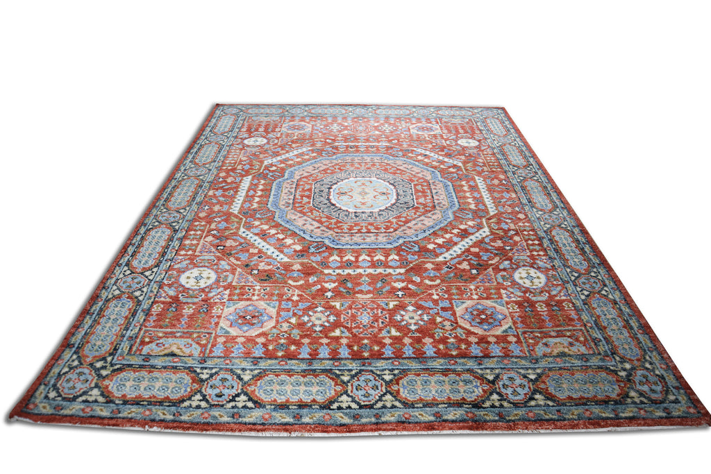 Muna Sherapi Gen Z Hand Knotted Wool Rug Red