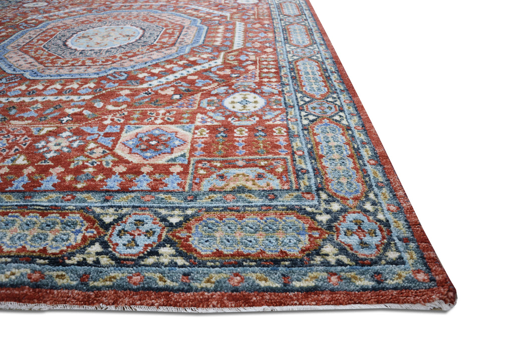 Muna Sherapi Gen Z Hand Knotted Wool Rug Red