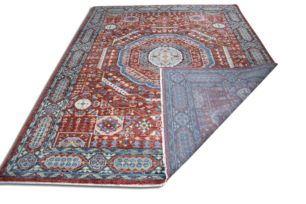 Muna Sherapi Gen Z Hand Knotted Wool Rug Red