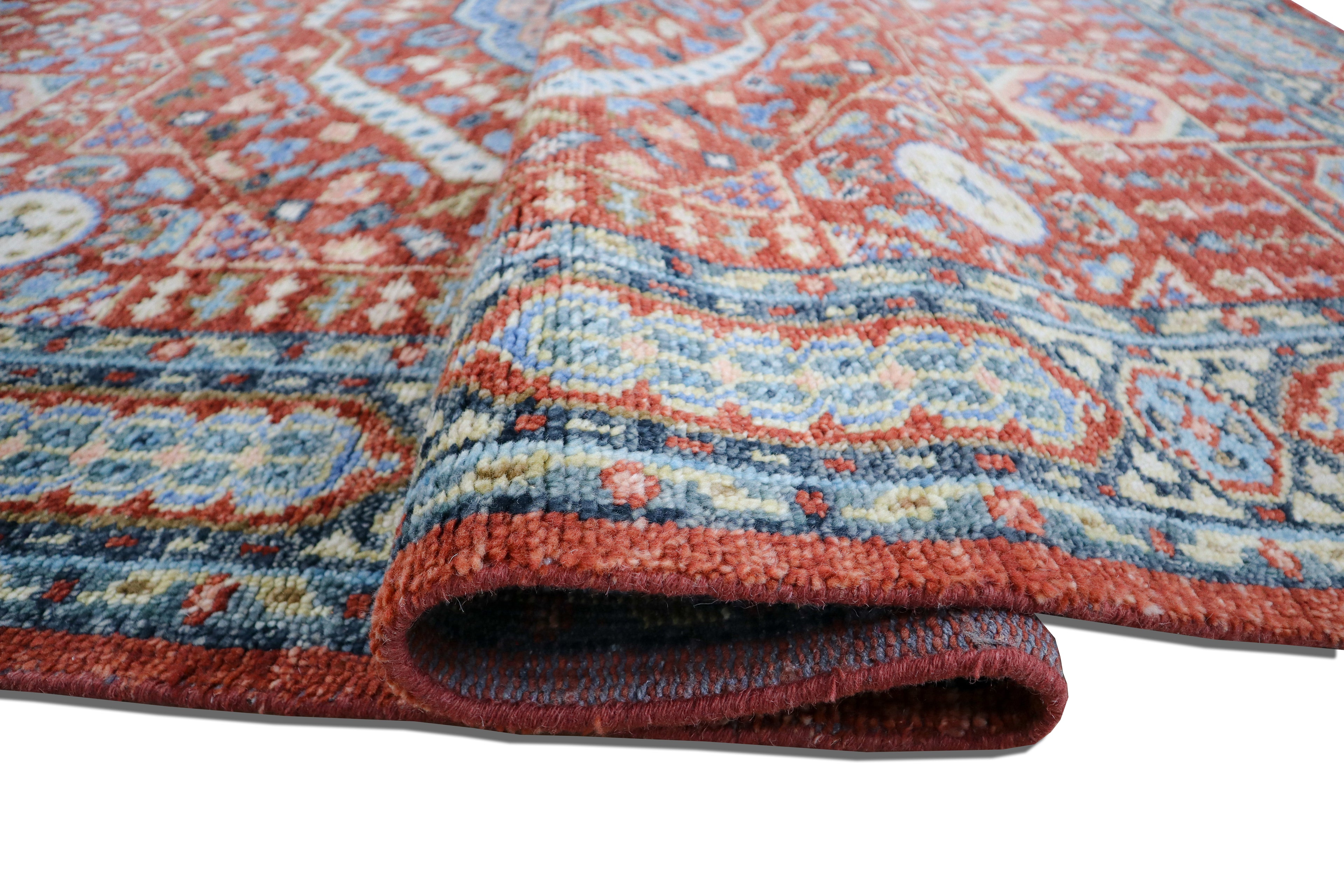 Muna Sherapi Gen Z Hand Knotted Wool Rug Red