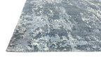 Mystic Abstract Hand Knotted Wool Silk Rug Blue