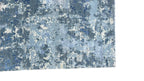 Mystic Abstract Hand Knotted Wool Silk Rug Blue