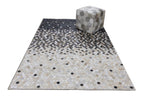 Ombre Leather Hide Rug Black to Beige