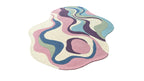 Pastel Irregular Hand Tufted Wool Rug Multicolor