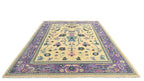Pinank Oriental Traditional Hand Knotted Wool Rug Butter Yellow