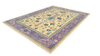Pinank Oriental Traditional Hand Knotted Wool Rug Butter Yellow