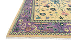 Pinank Oriental Traditional Hand Knotted Wool Rug Butter Yellow