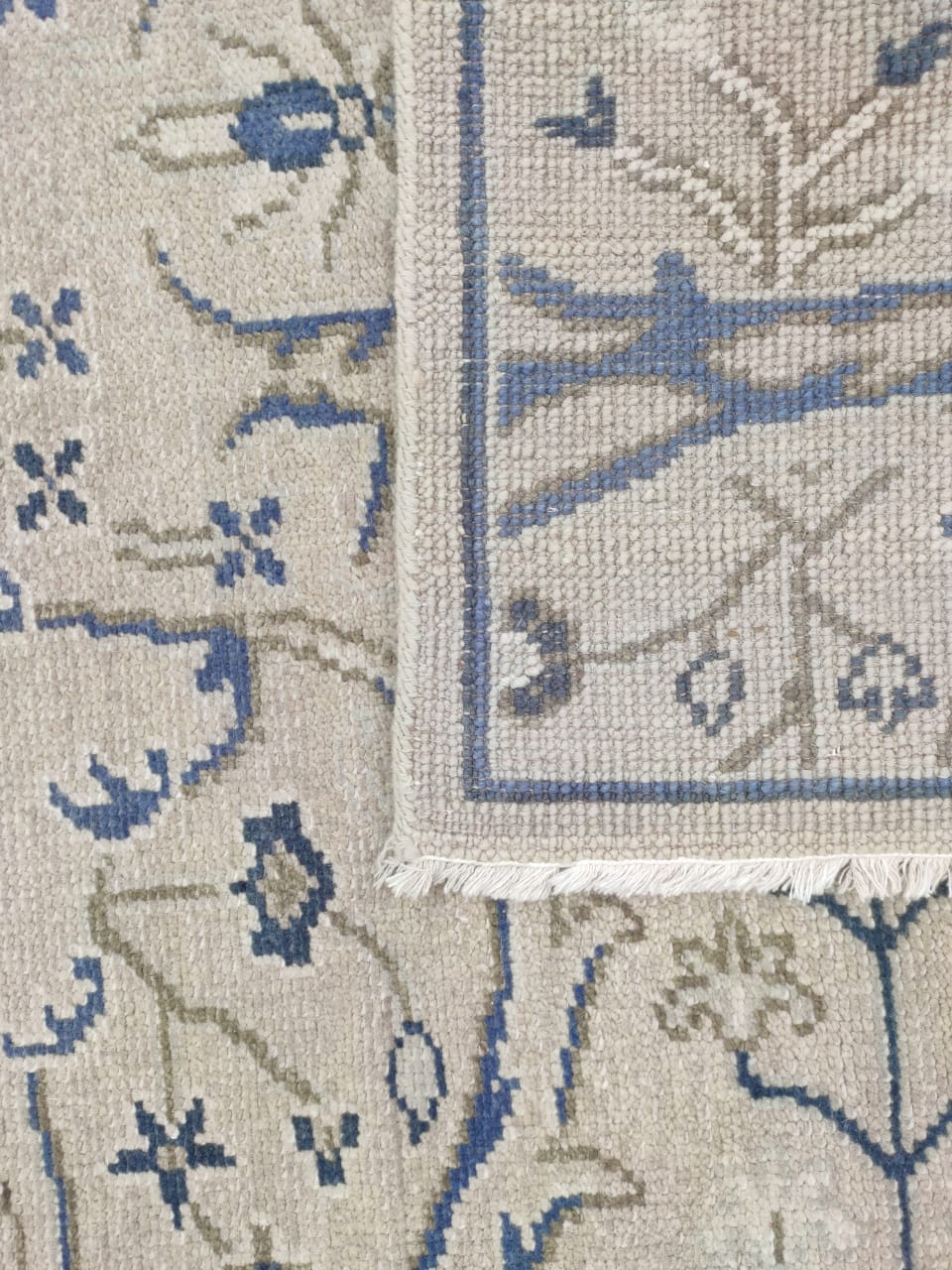 Ranthambore Allover Hand Knotted Wool Rug Beige