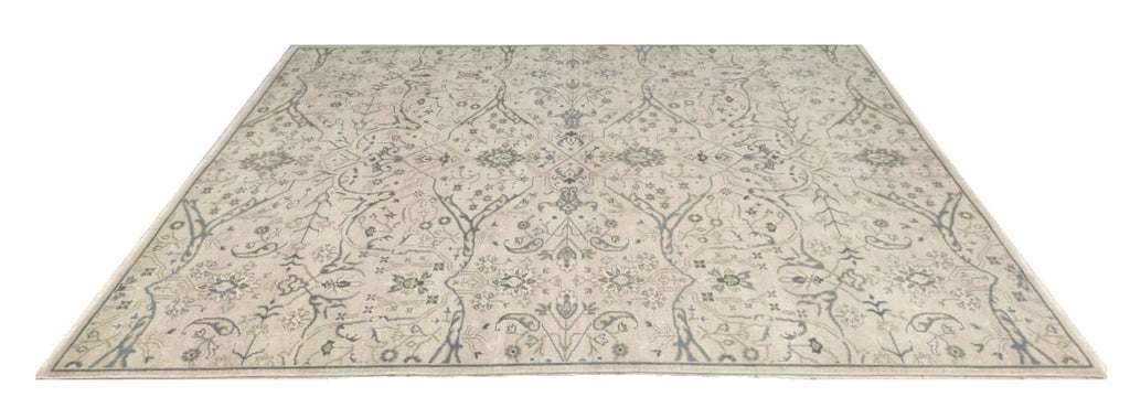 Ranthambore Allover Hand Knotted Wool Rug Beige