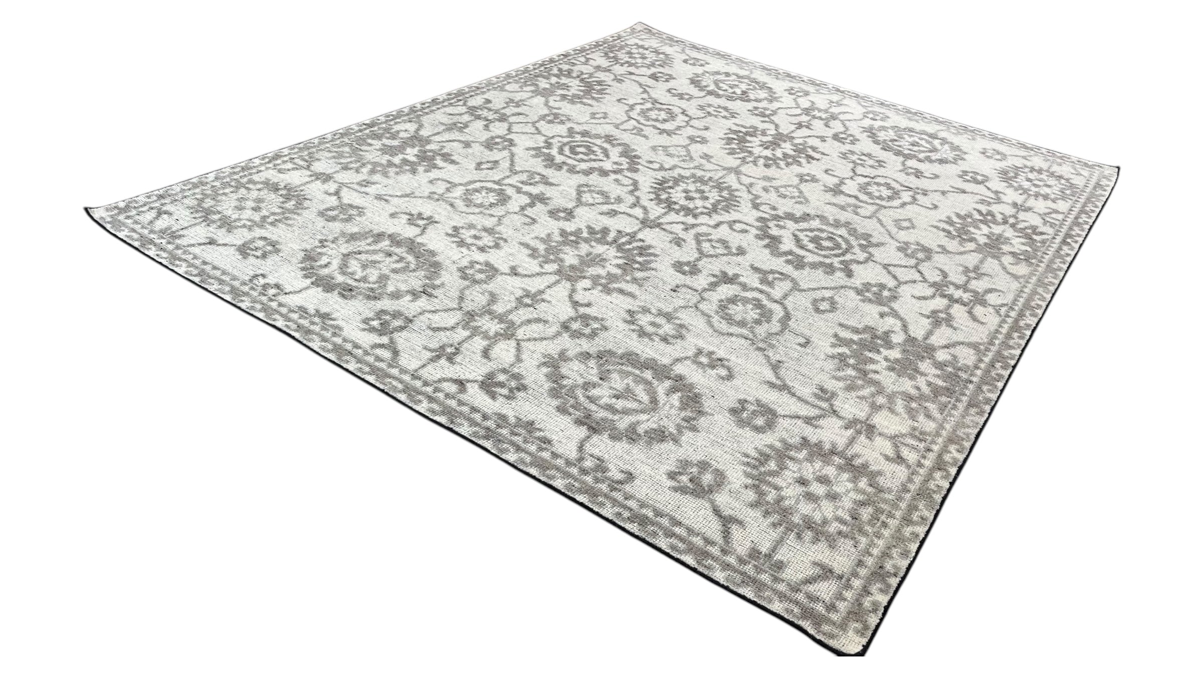 Ray Hand Knotted Wool Rug Ivory