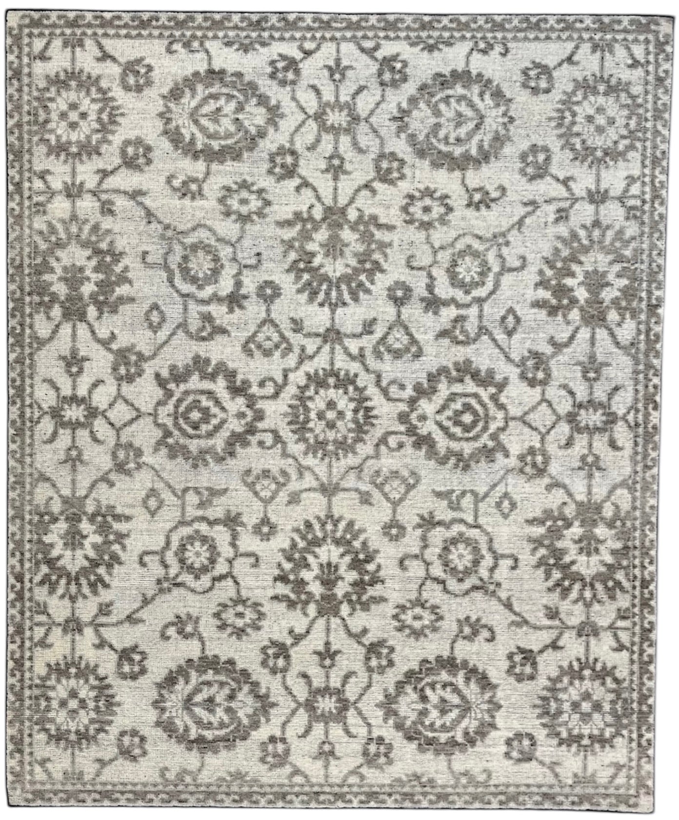 Ray Hand Knotted Wool Rug Ivory