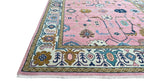 Rogo Traditional Oushak Hand Knotted Wool Rug Pink