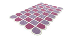 Selena Checkered Scalloped Hand Tufted Wool Rug Pink