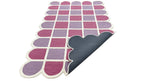 Selena Checkered Scalloped Hand Tufted Wool Rug Pink