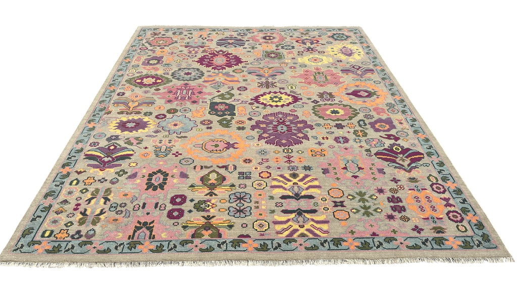 Sienna Hand Knotted Wool Rug Vibrant Multicolor