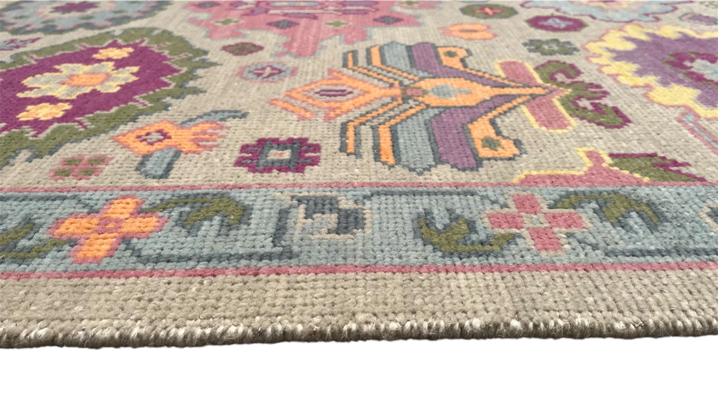 Sienna Hand Knotted Wool Rug Vibrant Multicolor