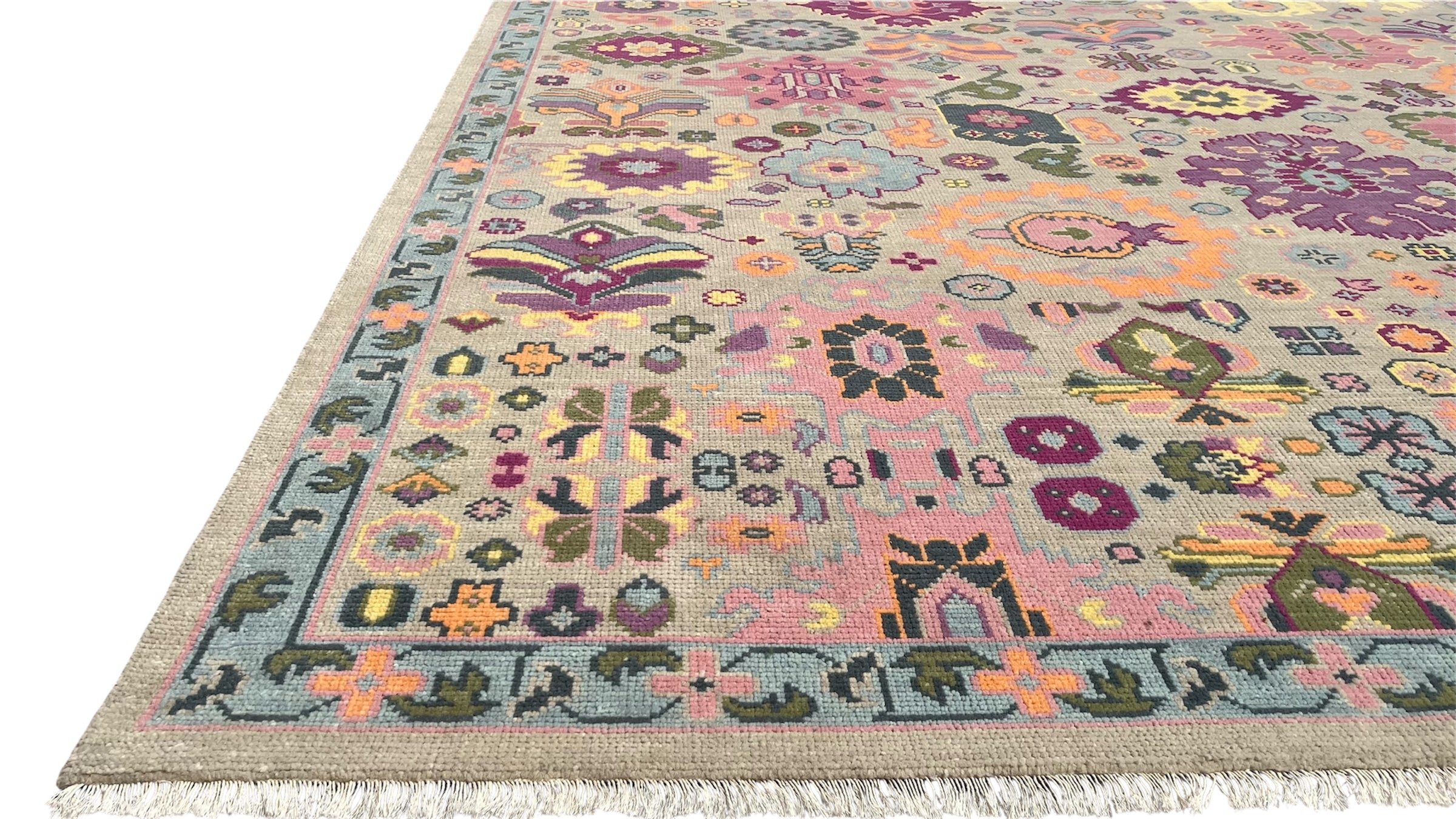 Sienna Hand Knotted Wool Rug Vibrant Multicolor