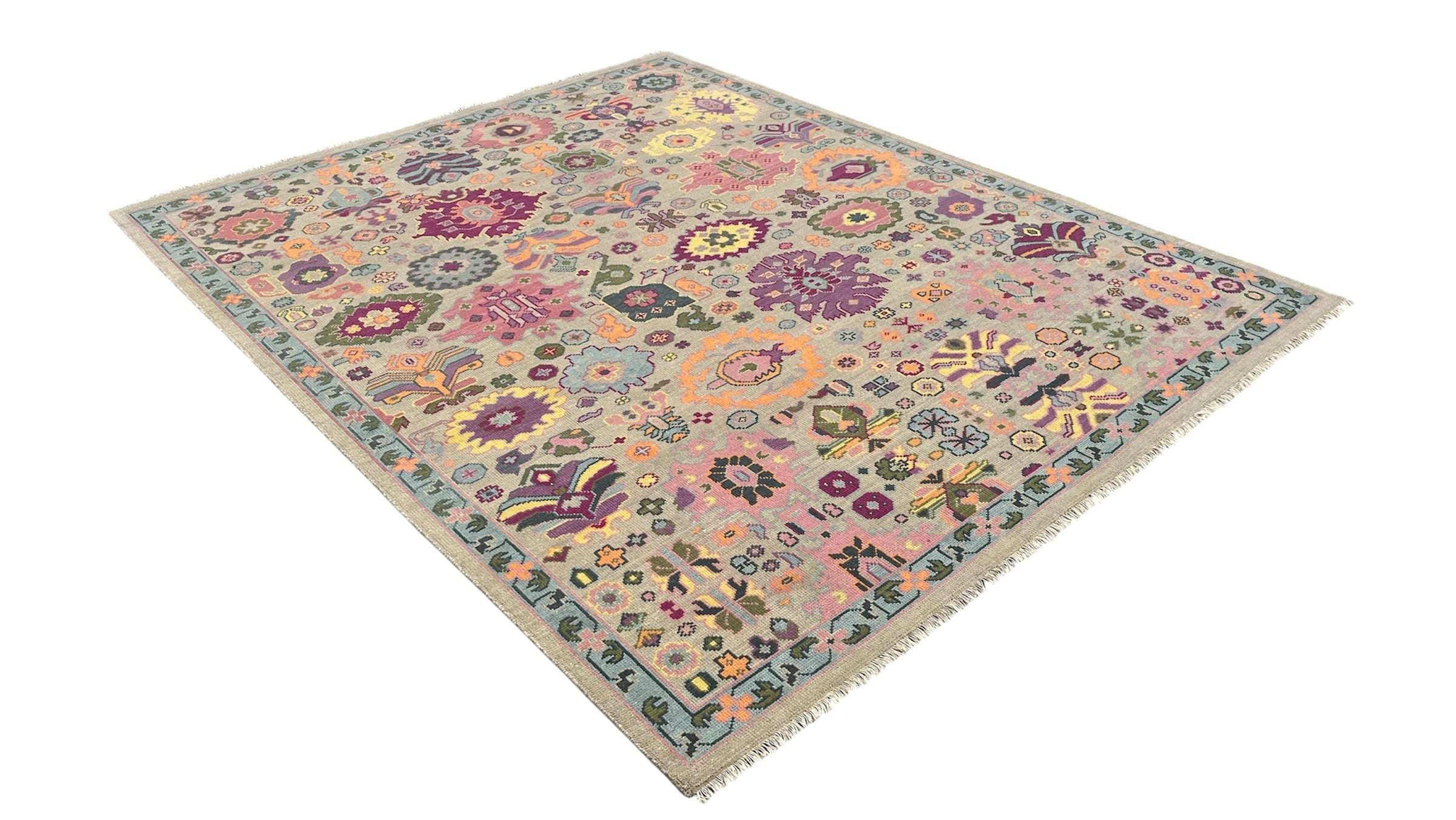 Sienna Hand Knotted Wool Rug Vibrant Multicolor