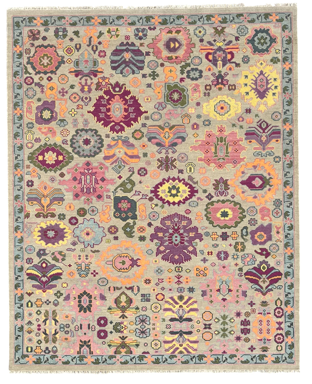 Sienna Hand Knotted Wool Rug Vibrant Multicolor
