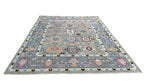 Sultan Traditional Hand Knotted Wool Rug Ash Grey