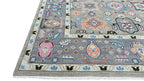 Sultan Traditional Hand Knotted Wool Rug Ash Grey