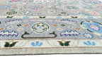 Sultan Traditional Hand Knotted Wool Rug Ash Grey