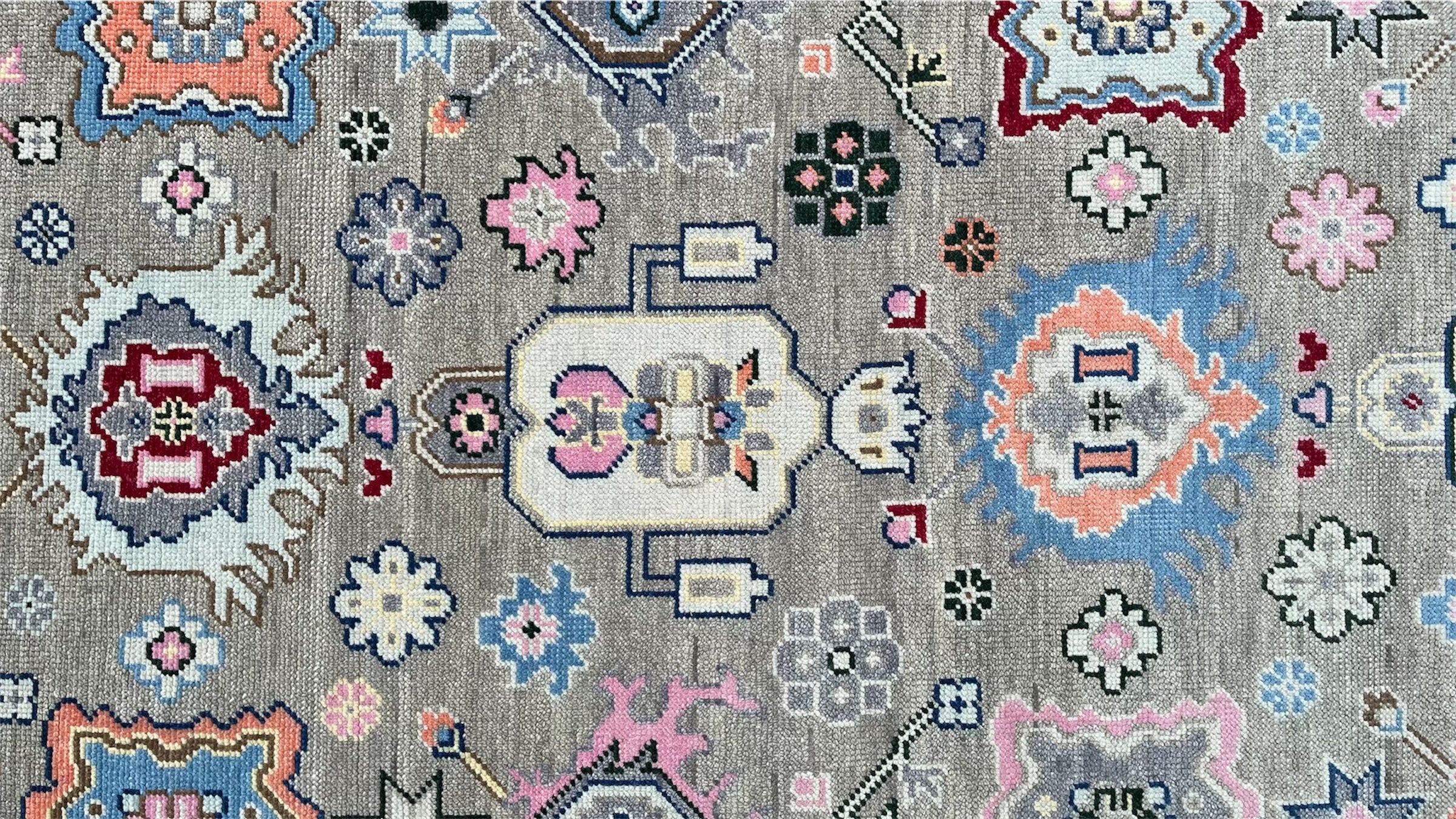 Sultan Traditional Hand Knotted Wool Rug Ash Grey