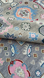 Sultan Traditional Hand Knotted Wool Rug Ash Grey