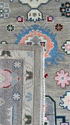 Sultan Traditional Hand Knotted Wool Rug Ash Grey