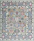 Sultan Traditional Hand Knotted Wool Rug Ash Grey