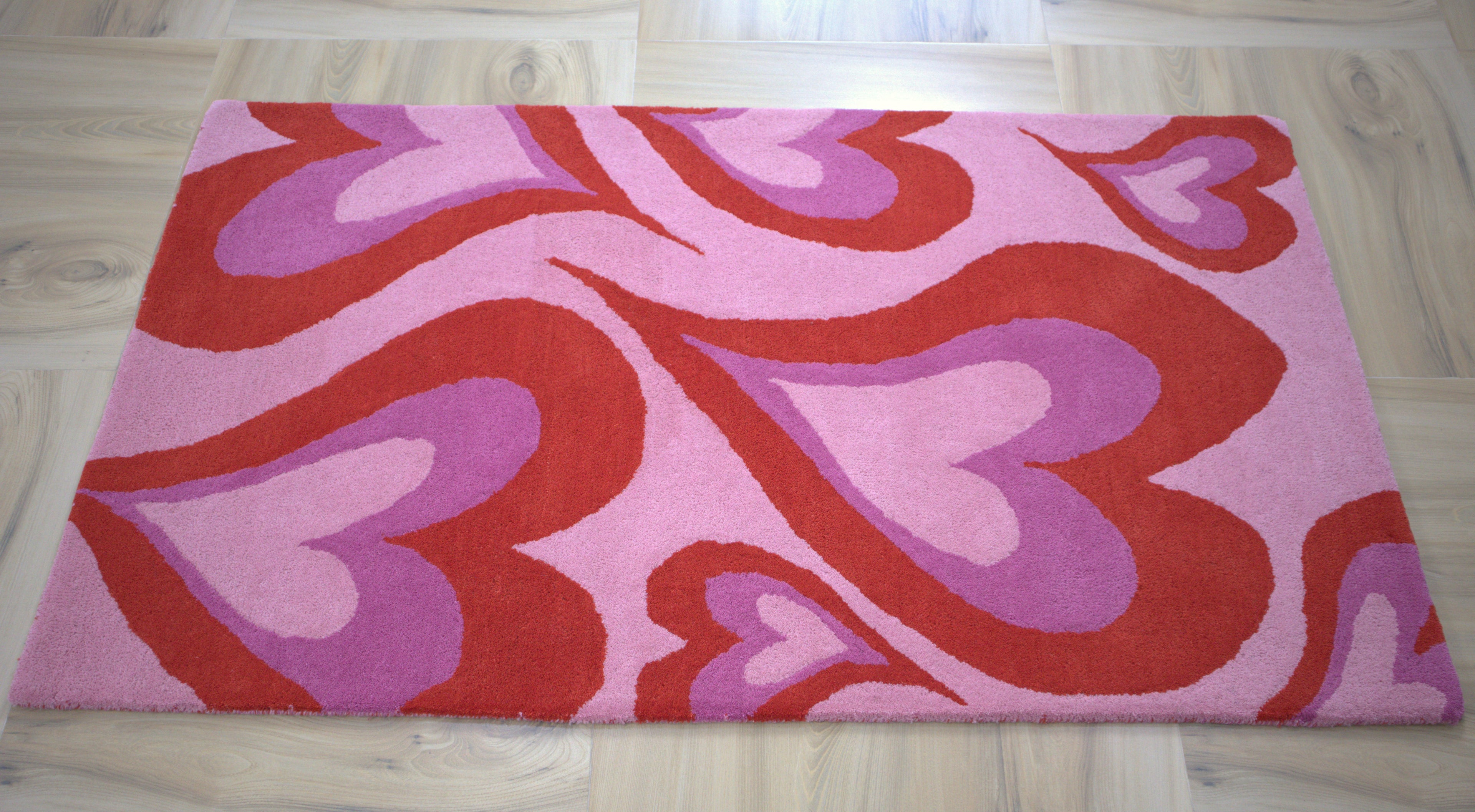 Sweetheart Heart Hand Tufted Wool Rug