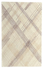 Tartan High Traffic Loop Hand Tufted Wool Rug Rust