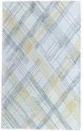 Tartan High Traffic Loop Hand Tufted Wool Rug Yellow