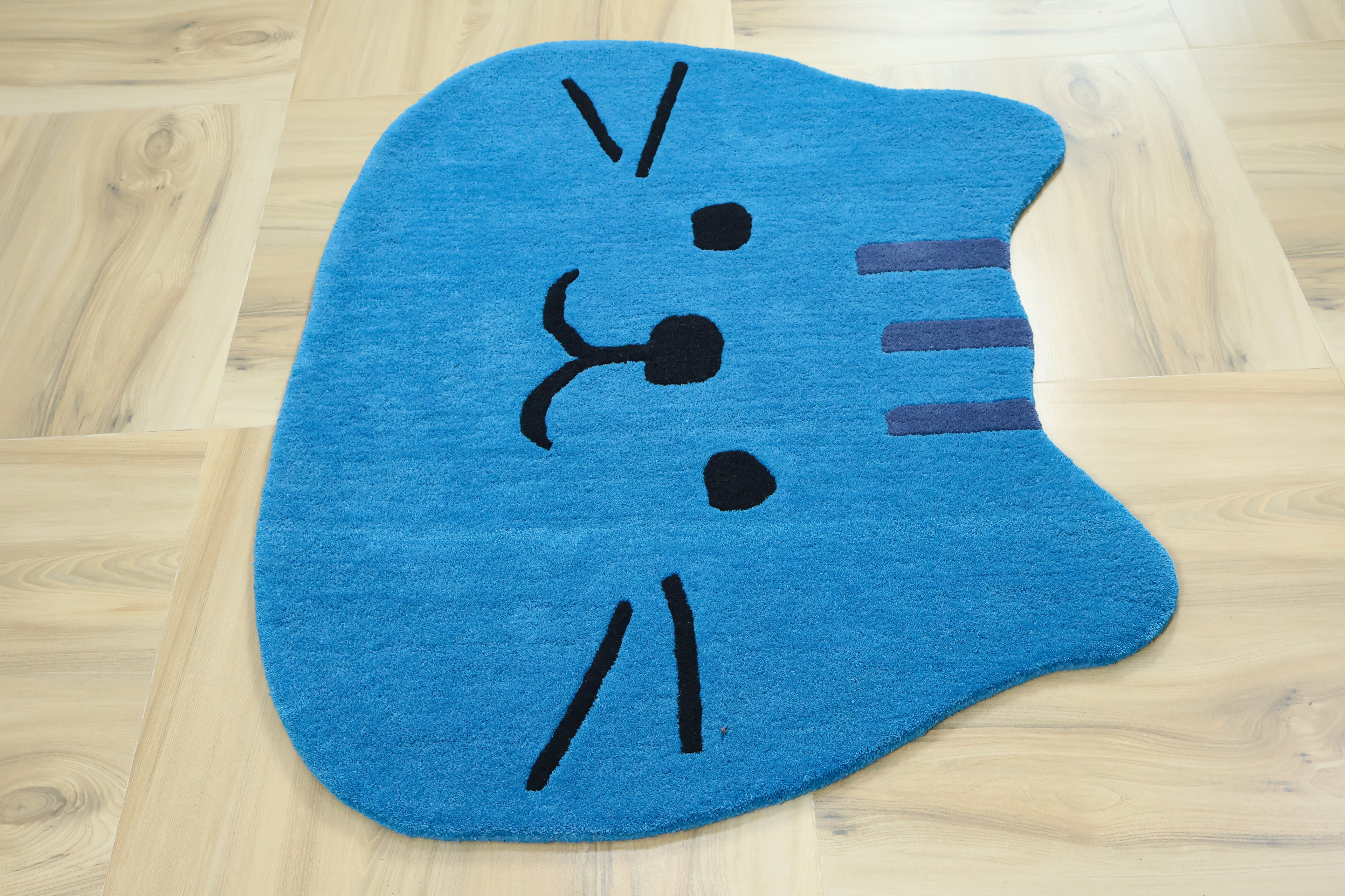 Teddy Kids Hand Tufted Wool Rug Blue