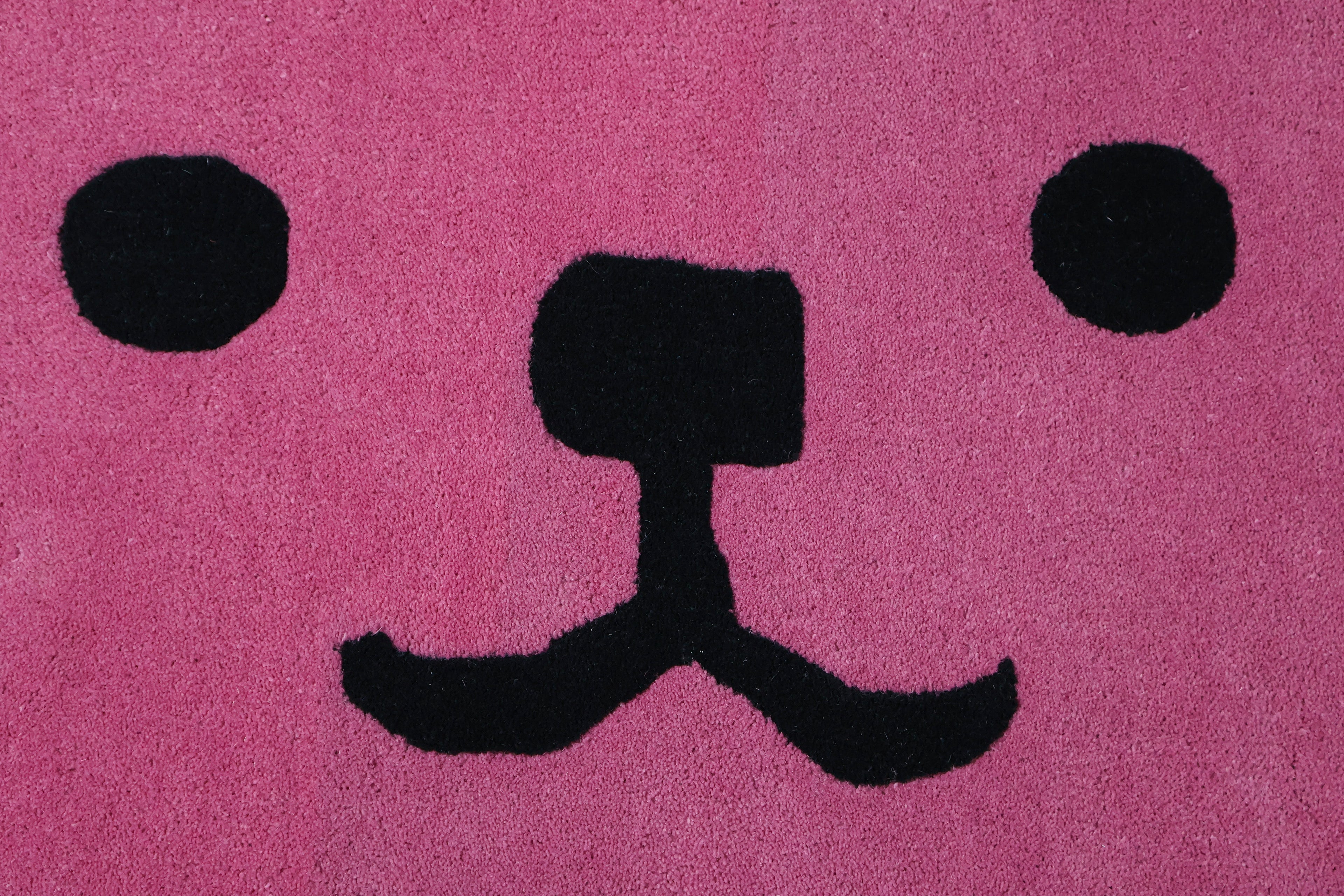 Teddy Kids Hand Tufted Wool Rug Pink
